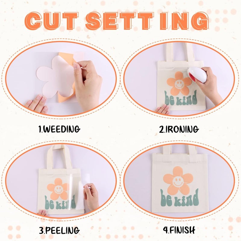 Tintnut Puff Vinyl Heat Transfer - 10inches x 6ft 3D Deep Peach Puff HTV Roll Heat Transfer Vinyl Foaming Colorful Puffy Iron on Vinyl for T-Shirts DIY Compatible with Cricut or Silhoutte Cameo - Image 4